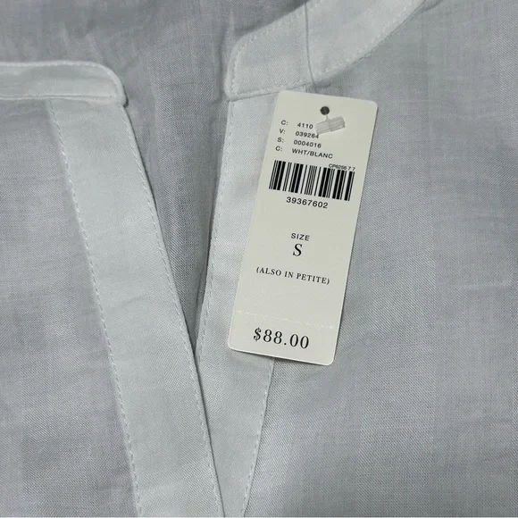 Anthropologie White Button-Down Blouse - Picture 4 of 4